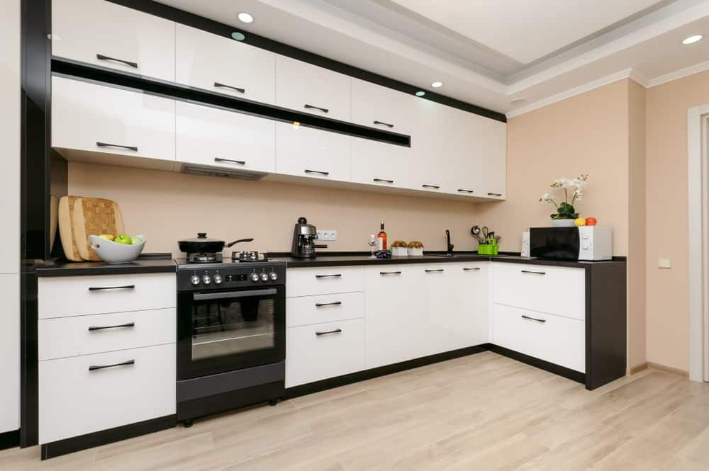 Black And White Kitchen — Inovative Interiors In Cardiff, NSW