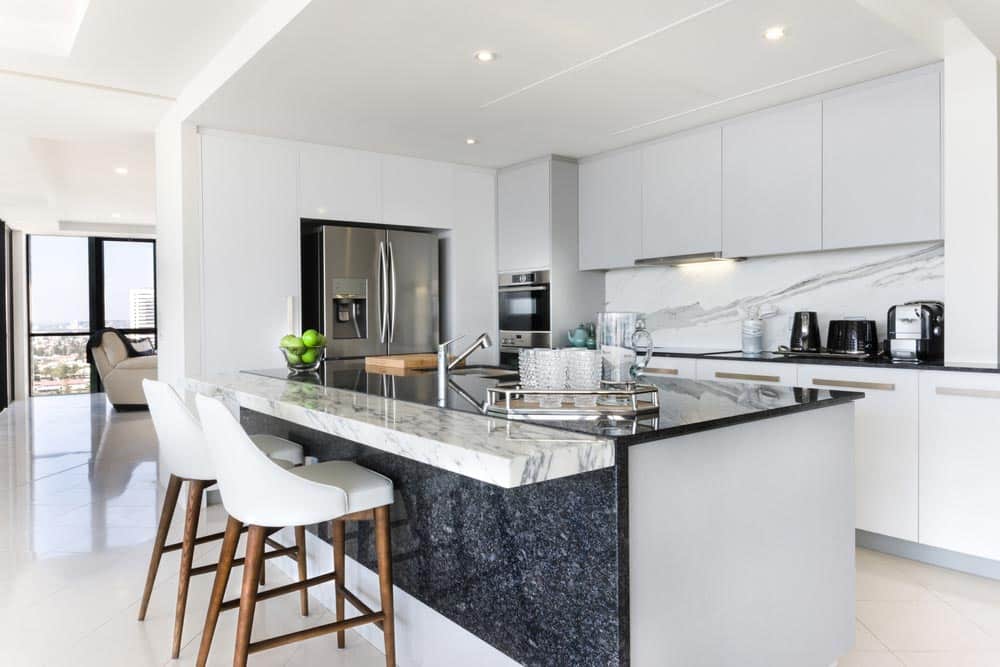 Modern Kitchen Design With Cabinets — Inovative Interiors in Cardiff, NSW